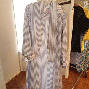 Michelle Farmer L cotton striped long sleeve Dress